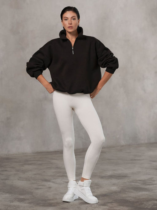 Утепленный свитшот с воротником на молнии - NEVERLATE фото 5