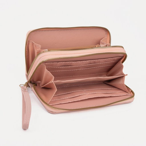 Кошелёк на молниях, цвет розовый - Simaland фото 4