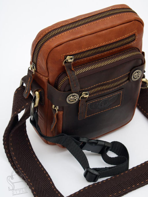 Сумка мужская кожаная 4181-2G brown Tough Ryder