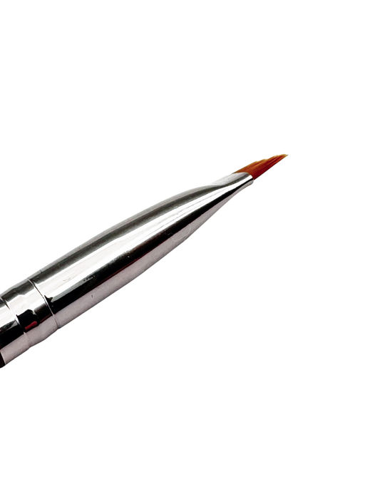 Kristaller Кисть для бровей и макияжа глаз, скошенная, дерево, нейлон, коричневый, 16 см