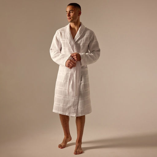 Халат вафельный мужской SL HOME: Chess «Блан де Блан», размер XL, хлопок 100%, белый