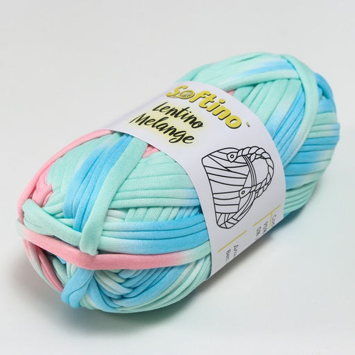 Цена за 2 шт. Пряжа трикотажная 95% хлопок, 5% эластан "Lentino Melange" 100 гр 30 м цвет 21