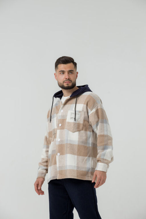 Рубашка утепленная,  толстовка c капюшоном оверсайз - Knitka wear фото 2