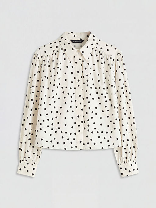 Puantiyeli Poplin Kad?n G?mlek