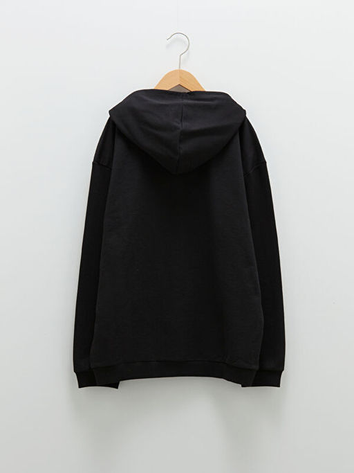 Kap??onlu Bask?l? Uzun Kollu K?z ?ocuk Fermuarl? Sweatshirt - Waikiki фото 2