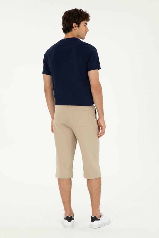 Мужские трикотажные шорты светло-хаки - U.s. polo assn фото 4