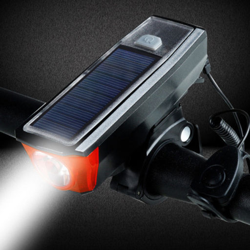 Фонарь передний COMIRON SUNPOWER корпус: ABS, IPX4; свет: T6, 350lm аккум: 2000 mAh USB сигнал 120Дб POWER BANK полная зарядка от солнца /уп 9/80/ - ГалеонТрейд фото 12