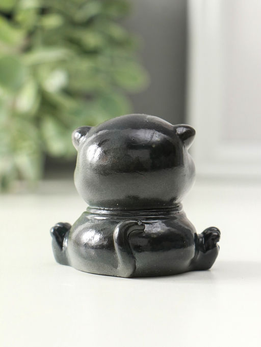 Фигурка для чайной церемонии "Кот с монетой привлечение богатства" меняет цвет 6х5,5х5,5 см   109269