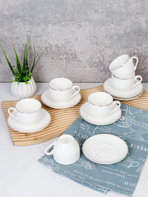 Кофейный набор 12 предметов 90 мл / TC69-12G 90 /уп 12/ костяной - ГалеонТрейд фото 2