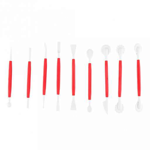 Инструмент для моделирования кондитерских украшений Модельер 9 предметов, 15-16,7см, двухсторонние наконечники, пластик, цвета микс, в блистере (Китай) - Домашняя мода фото 8