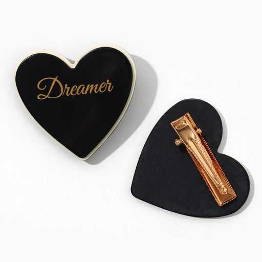 Цена за 4 шт. Заколка для волос акриловая Dreamer, МИКС, 3.5×3.5 см