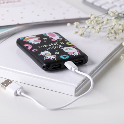 Набор наушники вакуумные и внешний аккумулятор 5000 mAh Единорог - Like me фото 8