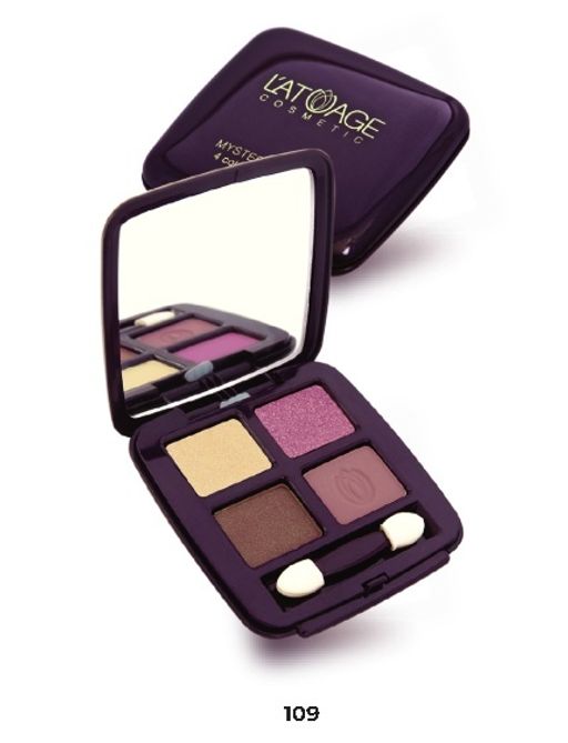 Latuage Тени для век Mysterious Eyes 4-х цветные №109 коричнево-фиалковые