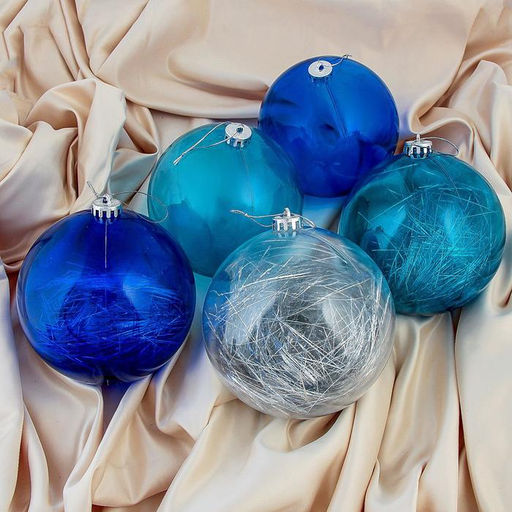 Ёлочные игрушки Барбара, шары новогодние, d=15 см, набор 5 шт., МИКС - Зимнее волшебство фото 4