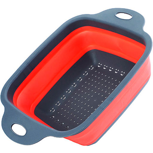 31490 Дуршлаг силикон с ручками, КРАСНЫЙ.MB /MAYER&BOCH/