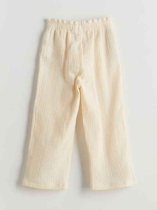 Kurdele Detayl? K?z ?ocuk Muslin Pantolon