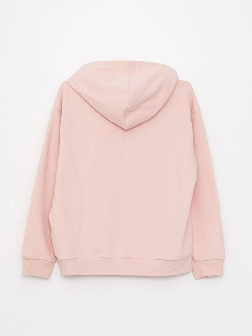 Kap??onlu Bask?l? Uzun Kollu K?z ?ocuk Sweatshirt - Waikiki фото 2