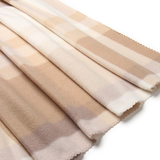 Плед флисовый «Экономь и Я. Клетка», бежевый, молочный, 150×180 см