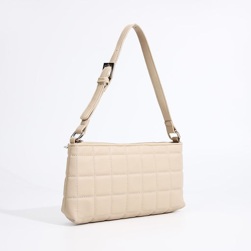 Сумка женская на молнии, цвет бежевый