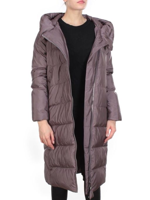 2118 GRAY/PURPLE Пальто зимнее женское MELISACITI (200 гр. холлофайбера) - Fashion фото 8