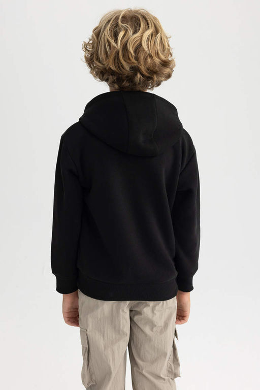 Толстая толстовка с капюшоном для мальчика - Defacto фото 6
