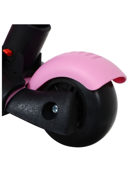Самокат 5 в 1 GRAFFITI, колёса световые PU 120/80 мм, розовый