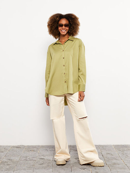 D?z Uzun Kollu Kad?n G?mlek