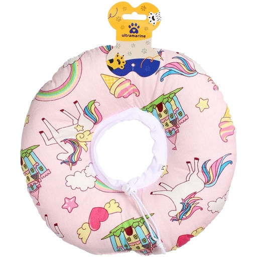 Воротник ветеринарный на кулиске "ЛЮБИМЫЙ БРО", для принцессы, р M, окружность шеи 17-27см (лейбл)