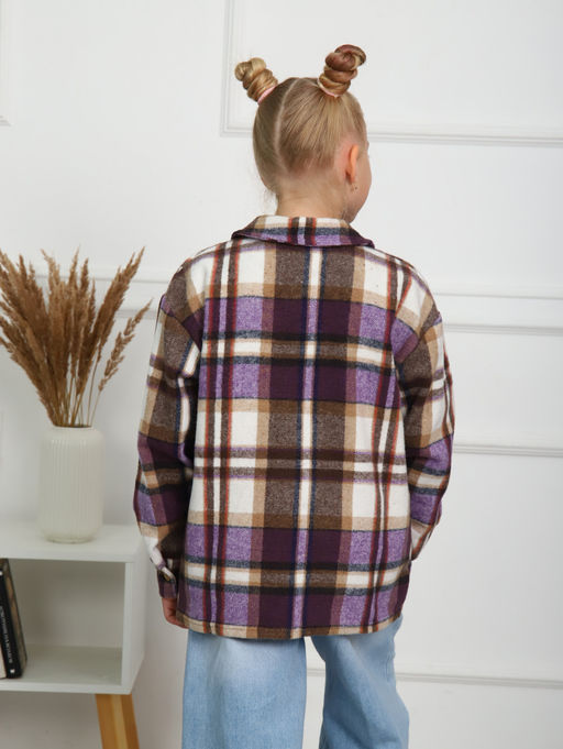 РБ012 Рубашка "Бавария" 2 (фиолетовый; коричневый)