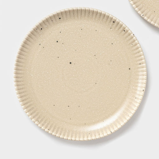 Тарелки Доляна Коралл, d=20.8 см, набор 2 шт., фарфор, бежевые