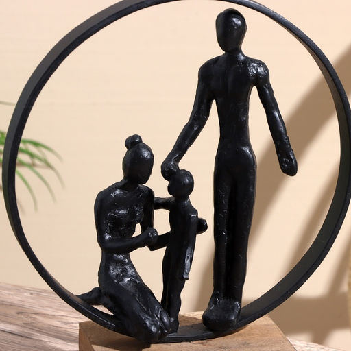 Сувенир «Семья», 23×10.5×27 см, полимерная смола, манговое дерево