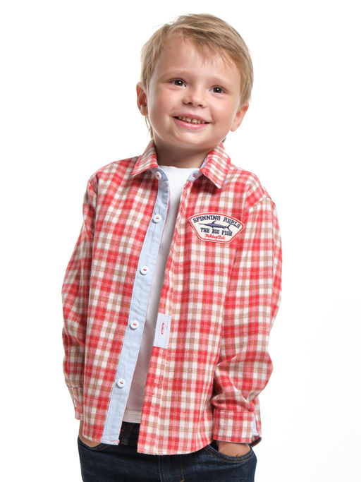 Рубашка в клетку классический стиль UD 7976 клетка желтая - Mini maxi фото 12
