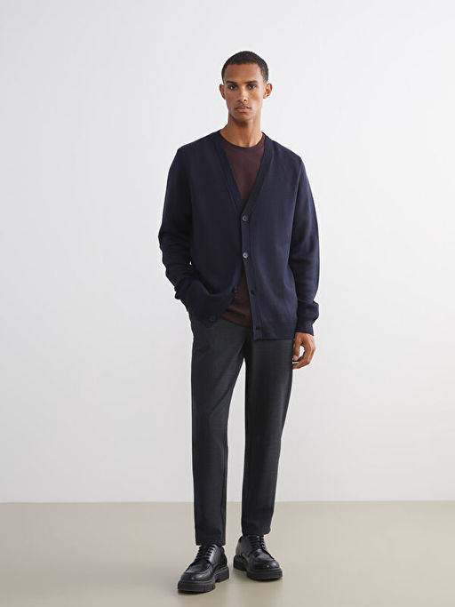 Standart Kal?p V Yaka Erkek Triko H?rka