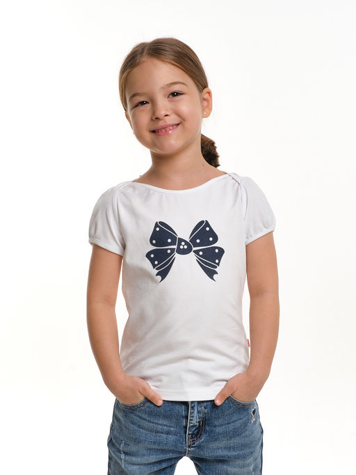 Футболка для девочки UD 0751 белый - Mini maxi фото 7