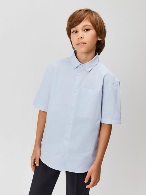20140290042, Сорочка верхняя детская для мальчиков Mefody голубой Acoola  фото 4
