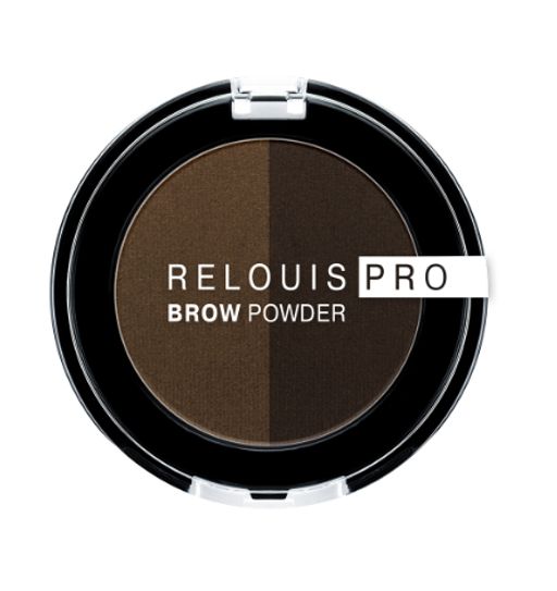 RELOUIS Тени для бровей PRO Brow Powder тон 03 Dark Brown  фото 2