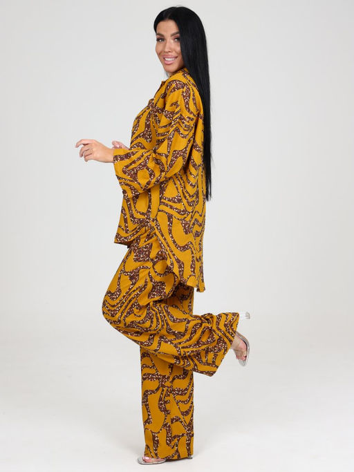 077 ЖЕНСКИЙ КОСТЮМ (брюки) (Желтый) - А-дина фото 4