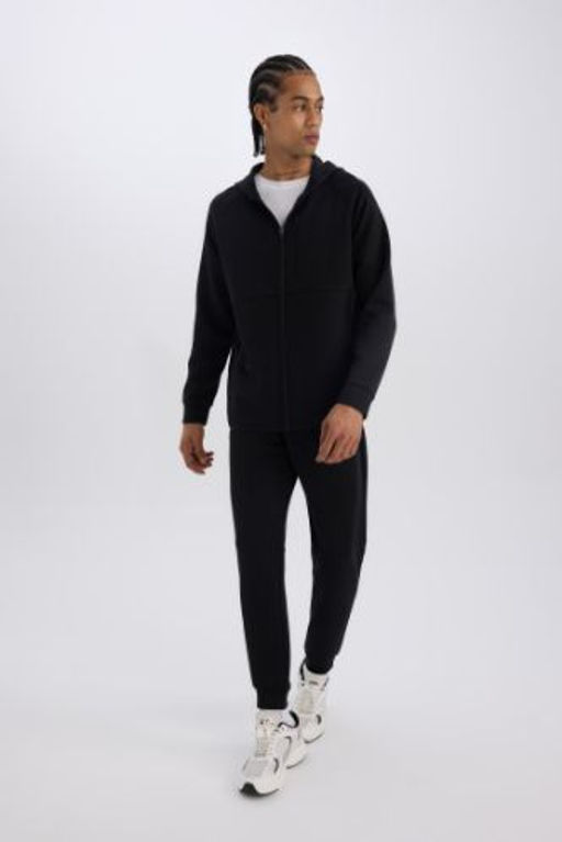 DeFactoFit Slim Fit Sporcu Jogger Esofman Alt? Dar Kesim Skuba Dalg?c Kumas Standart Paca Beli Bagc?kl? Lastikli Paca