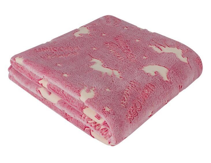 Покрывало-плед Единороги- светится в темноте!!! фланель-микрофибра 150*200 см. - Лен поволжья фото 5