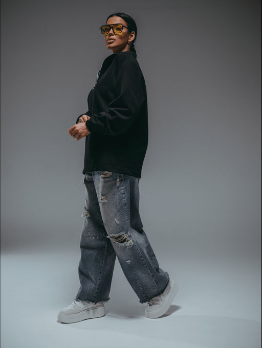 Брамея свитшот женский (черный) - Lovetex фото 4