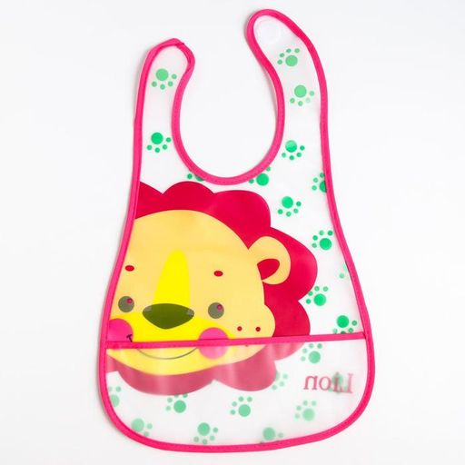 Нагрудник непромокаемый из клеёнки с карманом Львёнок, на липучке - Крошка я фото 5