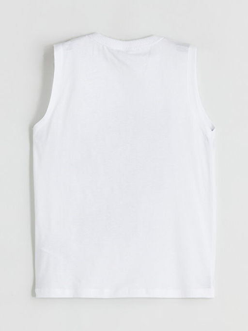 Bisiklet Yaka Bask?l? Erkek ?ocuk Atlet