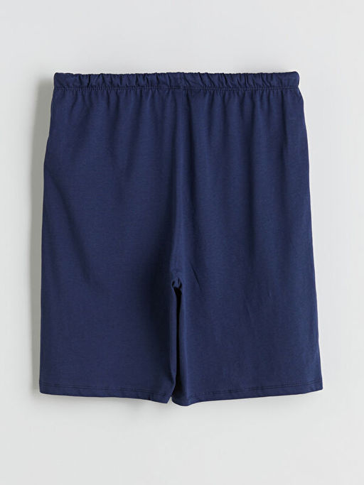 Beli Lastikli Bask?l? Kad?n ?ort Pijama Alt?