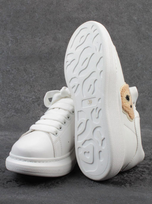 03-X668-1D WHITE Кроссовки женские (натуральная кожа)