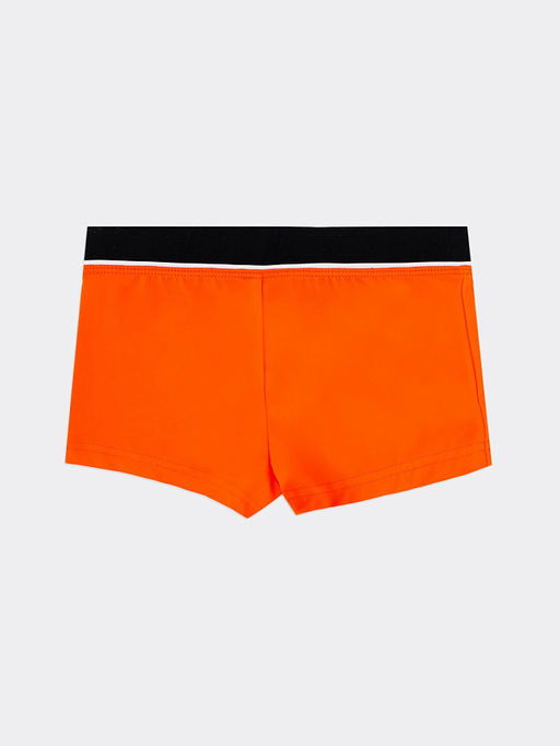 Плавки-боксеры для мальчиков оранжевые с принтом динозавра и текстом - Mark formelle фото 4