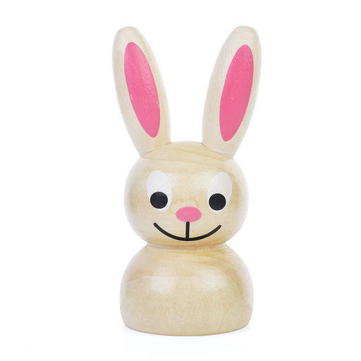 Каталка-сортер Зайчонок с тележкой в коробке - Щепочка фото 4