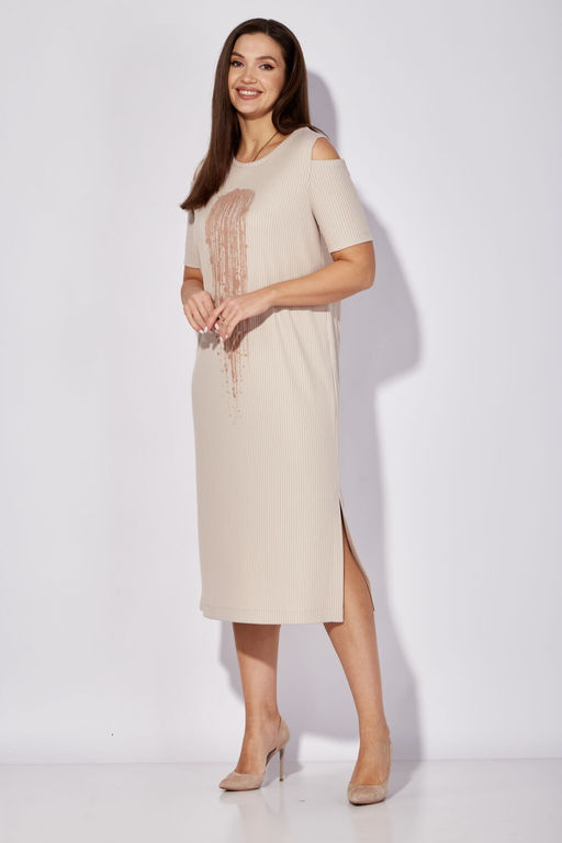 Платье ТАиЕР 1206-1 бежевый фото 4