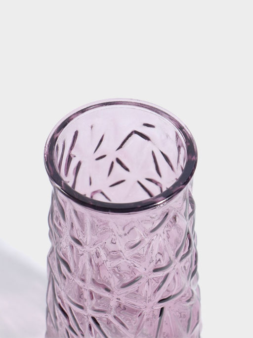 Ваза стекло настольная "Берт" 24х10,5 см, сиреневый