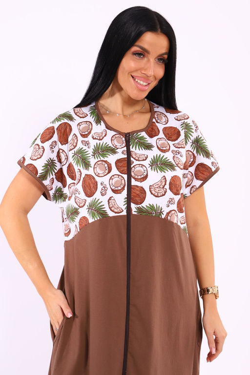 Халат на молнии Кокос