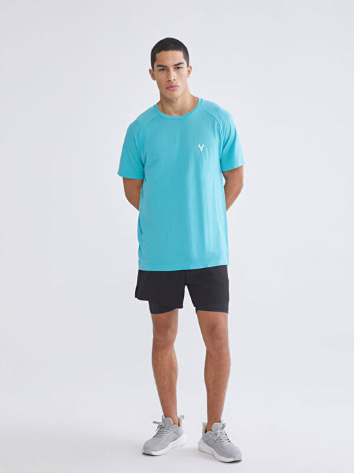 Bisiklet Yaka Erkek Spor Ti??rt